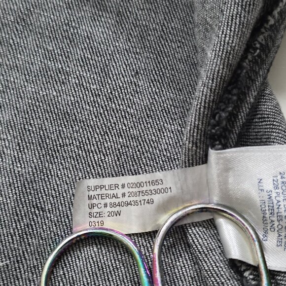 Chaps Denim Skirt Womens 20W Black Button Front Pockets Stretch Grunge Plus Size - Picture 12 of 15